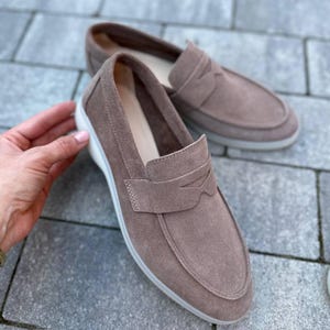 Soft Suede Slip-On Shoes, Women’s Loafers, Suede Loafers, Stylish Shoes, Everyday Wear Slip-On, Comfortable Loafers, Casual Shoes image 3