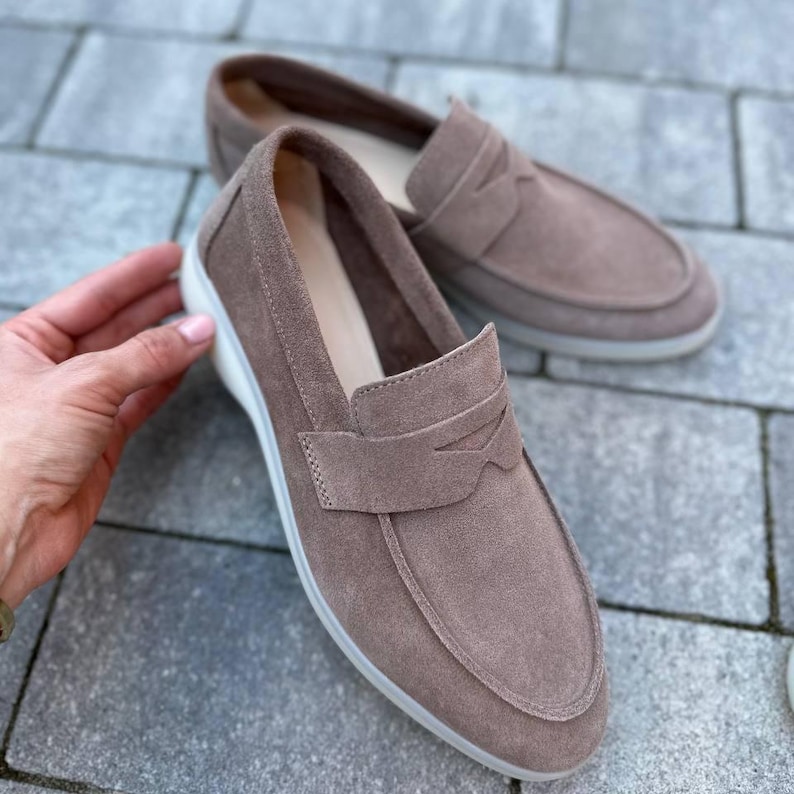 Soft Suede Slip-On Shoes, Women’s Loafers, Suede Loafers, Stylish Shoes, Everyday Wear Slip-On, Comfortable Loafers, Casual Shoes image 3