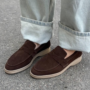 Soft Suede Slip-On Shoes, Women’s Loafers, Suede Loafers, Stylish Shoes, Everyday Wear Slip-On, Comfortable Loafers, Casual Shoes Cocoa