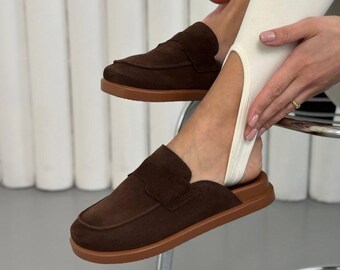 [RECTO] / ☆ 24FW AUDREY SUEDE FLAT SHOES /MAHOGANY BROWN RECTO - Official Website