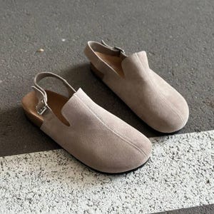Orthopedic Suede Clogs with Cork Footbed, Wide Fit Slip-On Mules, Comfortable Women’s Shoes for All-Day Wear, Supportive and Stylish