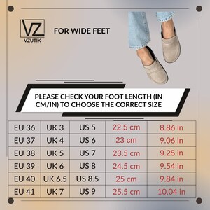 Suede Backless Loafers for Women, Slip-On Mule Clogs, Soft Wide Fit Flats, Minimalist Shoes, Comfortable Casual Footwear, Handmade Shoes image 3