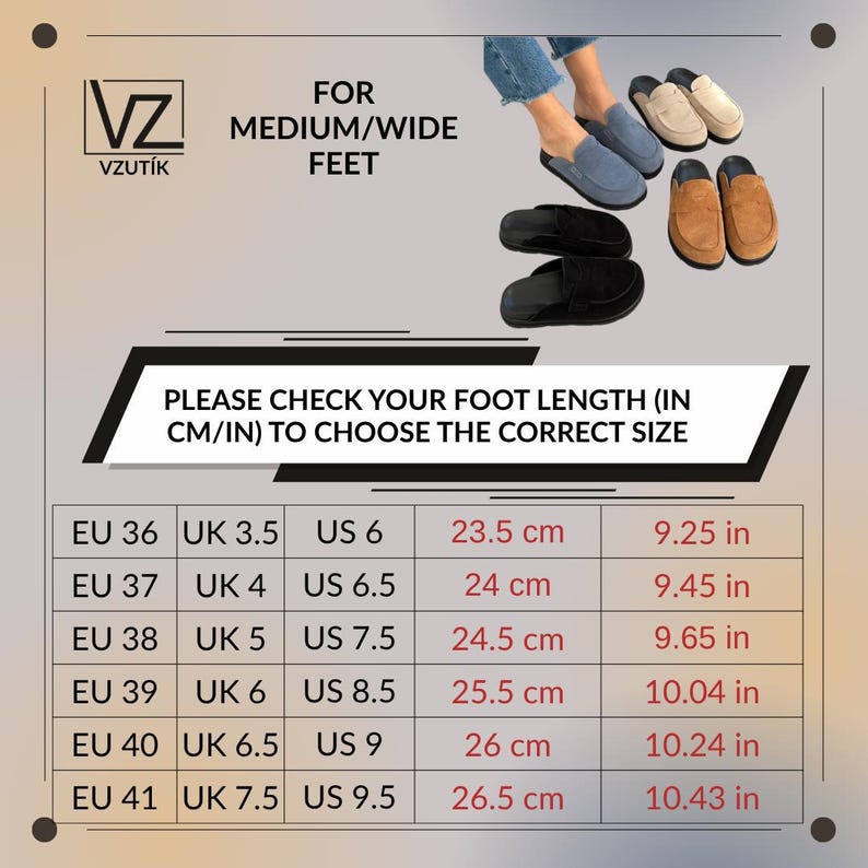 Suede Backless Loafers for Women, Wide Toe Summer Mules with Platform, Comfortable Anatomical Clogs, Slip On Casual Shoes, Handmade Shoes image 3