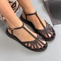Barefoot Fisherman Sandals Women, Wide Toe Box Leather Shoes, Zero Drop Summer Flats, Anatomical Comfort Sandals Adjustable T-Strap Footwear product logo