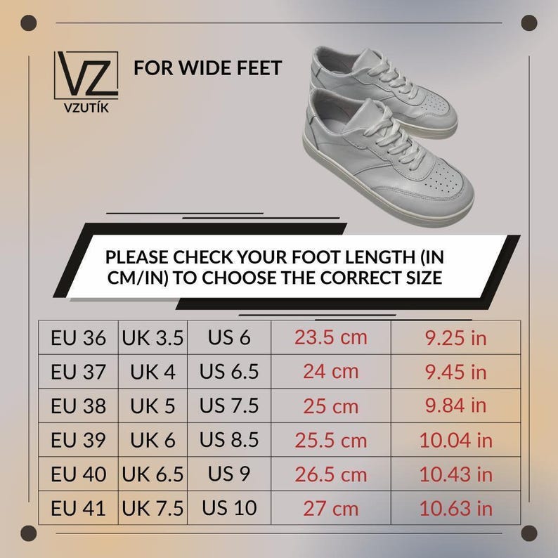 Anatomical White Leather Sneakers with Wide Toe Box, Comfortable Lace-Up Shoes for Walking, Casual, Everyday Wear, Gift for Her image 9