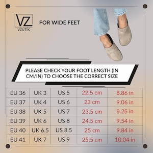 Anatomical Suede Clogs for Women, Wide Toe Penny Loafers, Backless Minimalist Slip Ons, Comfortable Orthopedic Insole Shoes, Handmade Shoes image 5