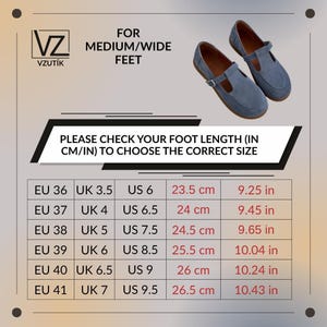 Suede T-Strap Mary Jane Shoes, Women's Barefoot Flats, Wide Toe Box Shoes, Soft Sole Shoes, Comfortable Anatomical Footwear, Gift for Her image 5