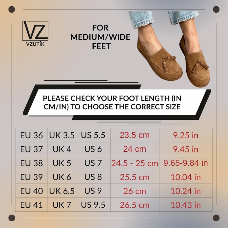 Women's Brown Suede Loafers with Tassels, Wide Round Toe Slip-On Flats, Soft Casual Everyday Shoes, Anatomical Shoes image 4