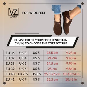 Women's Suede Mary Jane Clogs, Barefoot Style Flats, Anatomical Wide Fit Shoes with Round Toe, Soft Flexible Sole Comfortable Everyday Shoes image 4