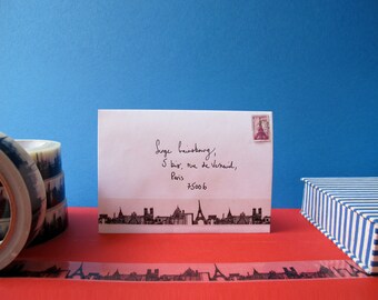 Paris Skyline Decorative Sticky Tape (25mm)