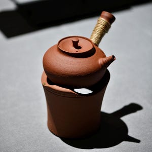 Bespoke Master Handmade Chaozhou kettle (9.8 fl oz) & charcoal stove, Gongfu Tea Brewing Set