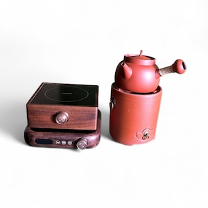 Gongfu Tea Set, 820ml Kettle, Charcoal & Custom-made Infrared Stove (US 110v Plug, 1000W)