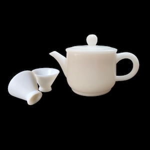 Set regalo Master Teapot, argilla caolinica di qualità superiore Dehua, porcellana Ice Jade opaca e morbida