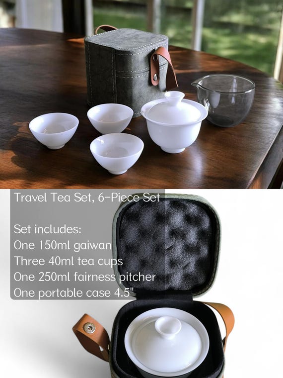 氷翡翠磁器蓋碗茶器セット（全サイズ） – 徳化ブリリアントホワイト 
