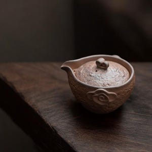 4-piece Unglazed Clay 150ml Anti-scald Gaiwan and 2*50ml Tea Cups & Fairness Pitcher Set