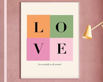 Love Wall Art Print, Love Print, Amor Wall Art, Trendy Wall Art, Boho Wall Art, Heart Print, Abstract Art Print, Modern Wall Art, Love Gifts