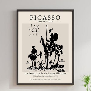 Picasso Don Quixote, Picasso Poster, Picasso Art Print, Picasso Digital Download, Pablo Picasso Museum Print, Picasso Exhibition Poster