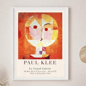 Paul Klee Print, Paul Klee Poster Senecio, Exhibition Poster, Digital Download, Modern Wall Art, Minimalist Wall Art, Klee Wall Art Print