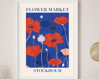 Flower Market Stockholm Print: Floral Wall Art (Digital Download)