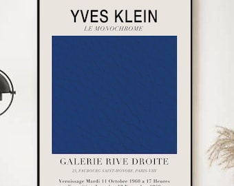 Yves Klein Blue Exhibition Poster: Modern Home Wall Decor (digital