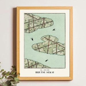 Bijutsu Sekai Art, Bijutsu Sekai Sky Poster, Japanese Art Print, Watanabe Seitei, Japanese Printable, Exhibition Art, Bijutsu Sekai Series