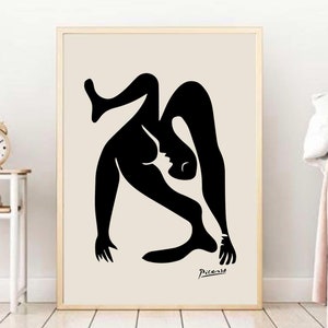 Picasso Akrobata, Picasso Print, Picasso Poster, Exhibition Poster, Abstract Art Print, Modern Wall Art, Digital Prints, Black Home Decor