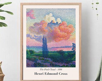 Henri Edmond Cross 'Pink Cloud' Print: Mid-Century Landscape Art (Digital Download)