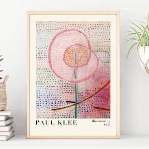 Paul Klee Print, Paul Klee Blossoming, Paul Klee Exhibition Poster, Digital Download, Modern Wall Art, Minimalist Wall Art, Klee Wall Art