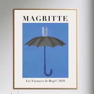 Rene Magritte Poster, Rene Magritte Art Print, Rene Magritte Umbrella, Rene Magritte Exhibition Poster, Digital Download, Vintage Art, Gifts