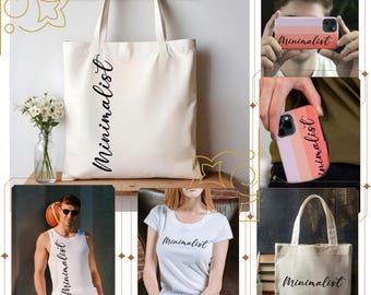 Minimalistyczna typografia skryptu, 3 pliki PNG, 300 DPI z przezroczystym tłem