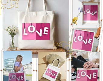 LOVE Minimalistyczna sztuka ścienna - wiszące litery do pobrania w wersji cyfrowej (4 pliki PNG),