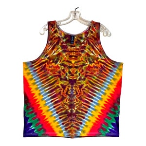 TIE DYE Tank Top Rasta Vibes Blotter samenperst Tye Dye mannen Tank sm med LG XL 2 x 3 x hippie boho handgemaakte psychedelische circuskunst