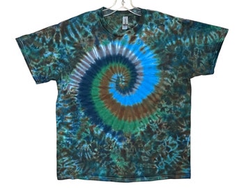 Tie Dye Shirt | Moosrote Spiralkleche | Handarbeit | Kurzarm T-Shirt | Sm Med Lg XL 2X 3X 4X 5X 6X | Unisex | Plus | Groß | Frauen