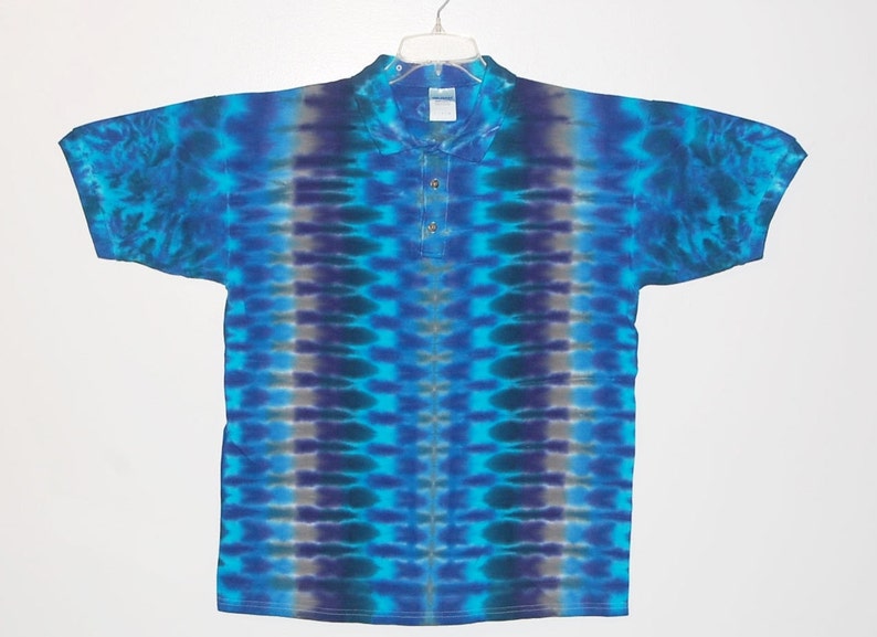 Tie Dye Golf Polo Psychedelic Blue DNA Tye Dye Sport Shirt | Etsy