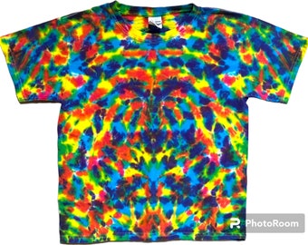 TIE DYE Kid's Shirt | Neon Rainbow Blotter | Youth | Toddler | Infant | Handmade Children's Clothing | Hand Dyed Apparel