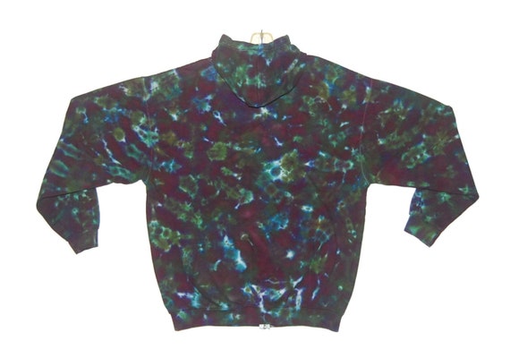 Adult TIE DYE Olive Blotter Hoodie Sweatshirt hippie small medium large XL 2X 3X