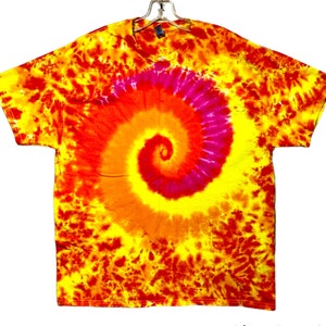TIE DYE Kid&#39;s Shirt | Sunflower Spiral Blotter | Youth sizes 2-4T XS 6-8 Small 10-12 Med 14-16 Large 18-20 Xl | handmade children&#39;s clothing