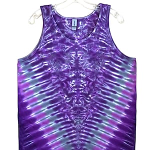 TIE DYE Tank Top Purple Moon V Blotter Scrunch Tye Dye Herren Tank sm med lg xl 2X 3X handgemachtes ärmelloses Hippie-Shirt Psychedelic Zirkus