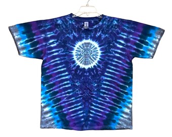 TIE DYE kindershirt | Blue Moon V-vloeipapier | Jeugdmaten: 2-4 T x s, 6-8 Small, 10-12 Medium, 14-16 Large, 18-20 XL | handgemaakte kinderkleding