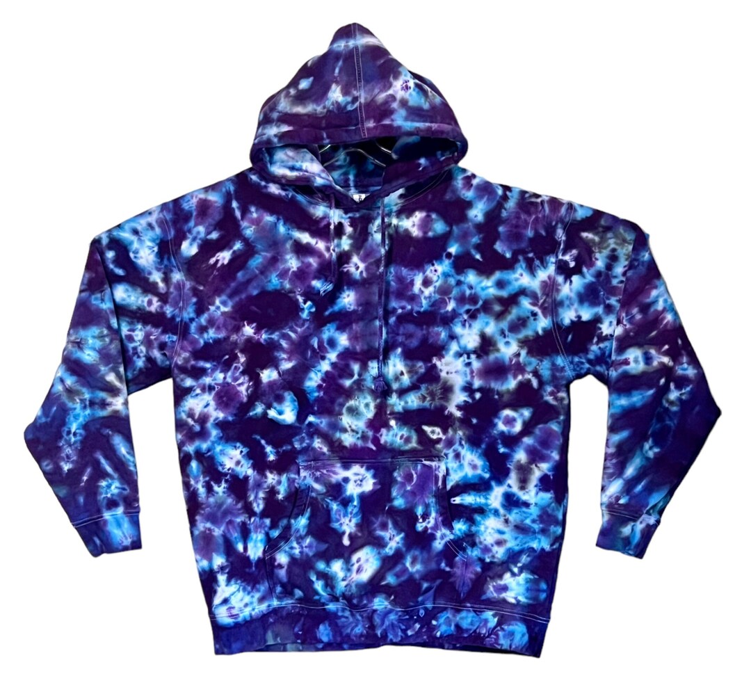 Purple And Blue Tie Dye Women's Sweatshirt
