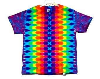 TIE DYE Kid's Neon Rainbow DNA Tye Dye T-Shirt Youth sizes 2-4T xs 6-8 Small 10-12 Medium 14-16 Large handmade Psychedelic art