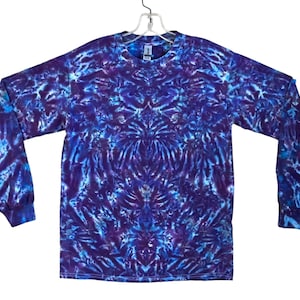 Tie Dye Shirt | Purple & Blue Gemmy Blotter | Long Sleeve Handmade T-Shirt | small medium large XL 2X 3X 4X 5X 6X |  Psychedelic Circus