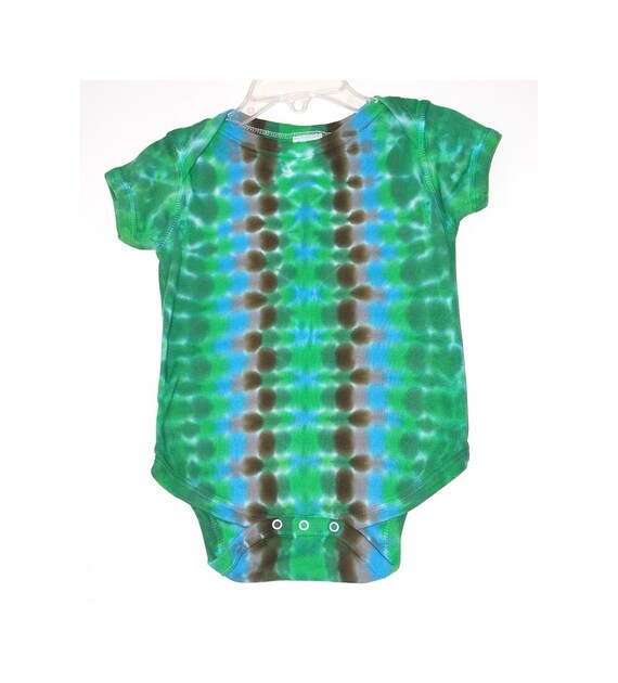 Tie Dye Green and Teal CreeperOnesie