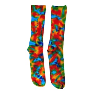 Tie Dye Socks | Rainbow Blotter Scrunch | Soft Bamboo Socks | Adult Sizes | Handmade Tye Dye Socks | Hand Dyed | Psychedelic Circus