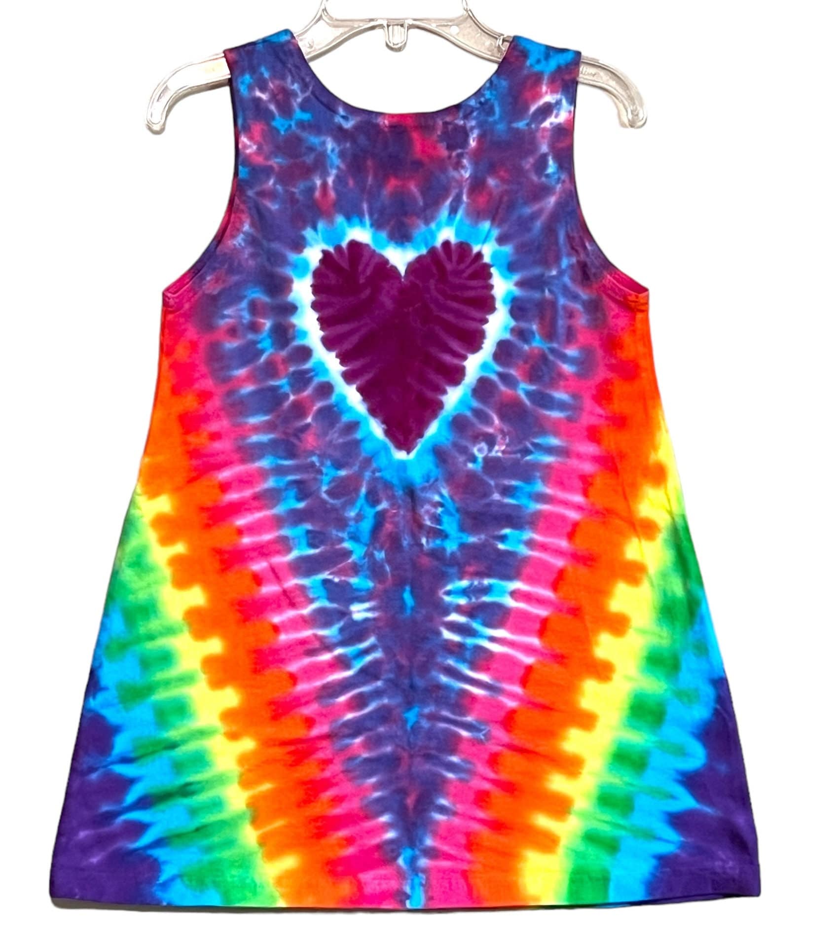 TIE DYE Dress Neon Rainbow Heart Tye Dye Girl's Tank Top Dress Hippie Gypsy  Size 2T 4T 6 8 10 12 Handmade Psychedelic Circus Art Love - Etsy