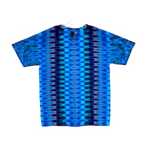 Tie Dye Shirt | Blue DNA Honeycomb | Handmade | Short Sleeve T-Shirt | Sm Med Lg XL 2X 3X 4X 5X 6X | Unisex | Plus | Tall | Women's
