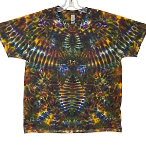 Tie Dye Shirt | Autumn Phoenix Blotter Scrunch | Adult sizes small medium large XL 2X 3X 4X 5X 6X  | Tall sizes | Plus sizes | Handmade art