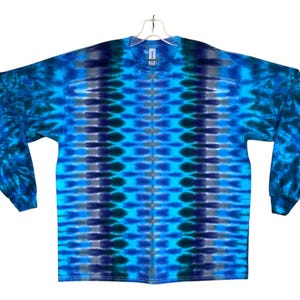 Tie Dye Shirt | Blue DNA Honeycomb | Long Sleeve Handmade T-Shirt | small medium large XL 2X 3X 4X 5X 6X | Psychedelic Circus