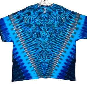 TIE DYE Shirt Blue Moon V Blotter Adult T-Shirt small medium large XL 2X 3X 4X 5X 6X handmade  shortsleeve Tye Dye hippie Psychedelic Circus