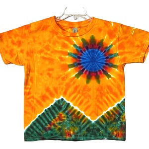 TIE DYE Kid&#39;s Shirt | Scarlet&gt;Fire | Youth sizes 2-4T Xs 6-8 Small 10-12 Medium 14-16 Large 18-20 XL | Grateful Dead | handmade clothing